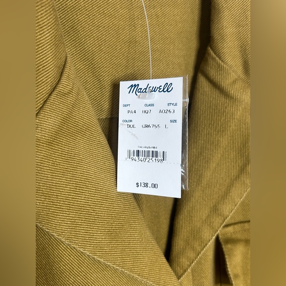 Madewell NWT Belted Safari Romper Distant Olive Sz L Gorpcore Utility Gamine - Picture 4 of 10